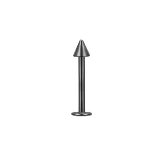 Black Stainless Steel External Thread Labret with Pointed 3mm Balls
